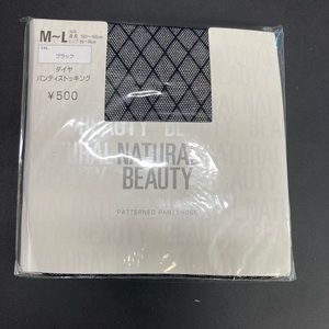 New Women’s size medium black patterned tights